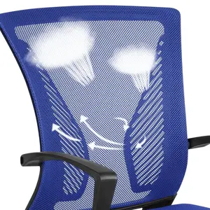 Mid-back Mesh Office Chair Blue