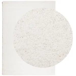 Shaggy Rug PAMPLONA High Pile Modern Cream 200x280 cm