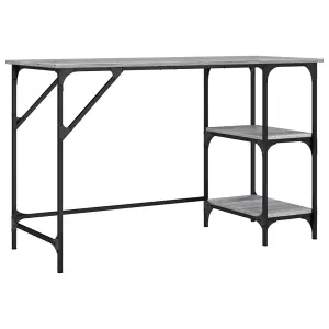 Berkfield Desk Grey Sonoma 120x50x75 cm Metal and Engineered Wood