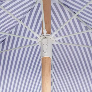 Garden Market Parasol 1.5 m Black and White MONDELLO