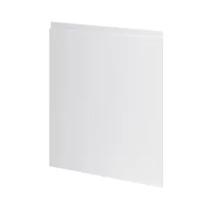 GoodHome Garcinia Integrated handle Gloss light grey Highline Cabinet door (W)600mm (H)715mm (T)19mm