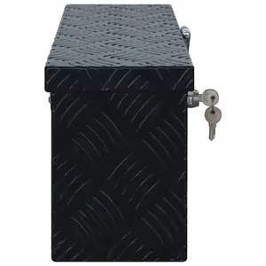 Berkfield Aluminium Box 485x140x200 mm Black