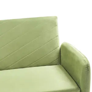 Sofa Bed SENJA Olive Green Velvet