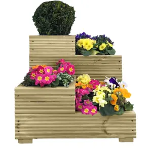 8 Tier Large Wooden Planter Ruby Multi-Level Garden Planter Box Outdoor