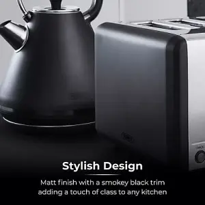 Tower Sera Kettle & 4 Slice Toaster Set Black