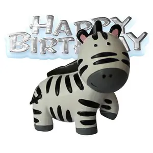 Creative Party Zebra & Motto Cake Decoration Topper Black/White (One Size)