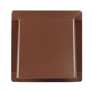 Manrose Brown Square Hooded air vent V41031B, (H)110mm (W)110mm