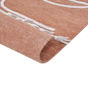 Outdoor Area Rug 140 x 200 cm Light Red YAVU