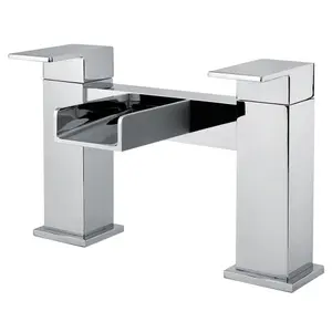 Casio Polished Chrome Deck-mounted Waterfall Bath Filler Tap