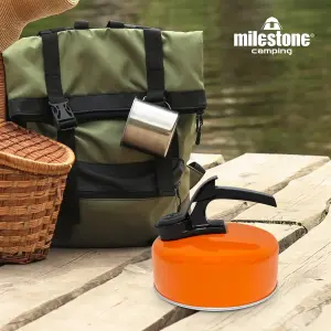 Milestone Camping 1 Litre Whistling Camping Kettle