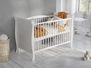 Leo sleigh baby cot bed 120x60cm