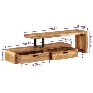 Berkfield TV Stand Solid Wood Acacia