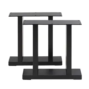 Black Furniture Legs Metal Table Leg,2PCS,W 35 cm x H 40 cm