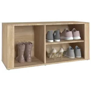 Berkfield Shoe Cabinet Sonoma Oak 100x35x45 cm Engineered Wood