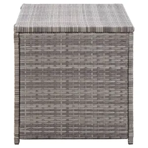 Berkfield Garden Storage Box Poly Rattan 100x50x50 cm Grey