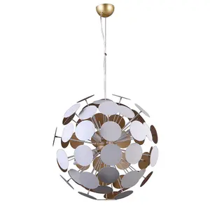 Luminosa Modern Hanging Pendant White, Golden 6 Light , E14