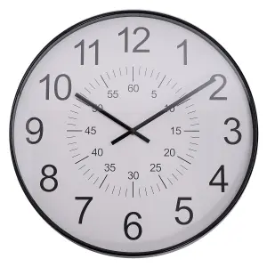 Hometime Large Wall Clock Black 50cm