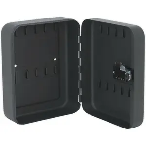 Secure Wall Mounted Mini Key Cabinet Safe - Holds 20 Keys with 3-Digit Combination Lock