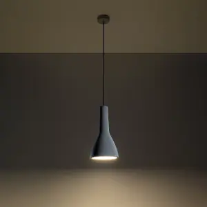 Empoli Concrete Grey 1 Light Classic Pendant Ceiling Light