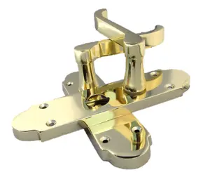 Epsom Door Handle Bath Privacy Lock Scroll Lever - Brass