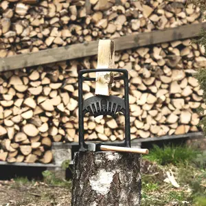 Kindling Cracker King Cast Iron Durable Wood Cutter Log Splitter, Hammer & Firelighters