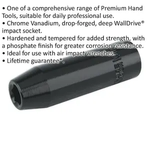 10mm Forged Deep Impact Socket for 1/2 Inch Drive - Durable Chrome Vanadium Wrench Tool