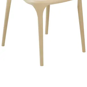 Set of 4 Garden Chairs GUBBIO Sand Beige