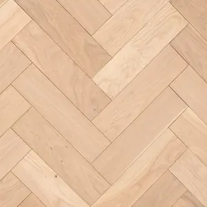 Lusso Carrara Luxe Invisible Oiled Oak Herringbone Engineered Wood Flooring