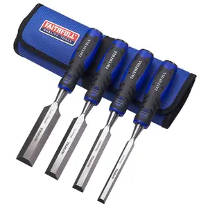 Faithfull Bevel Edge Chisel Set of 4 13mm - 32mm Wood Working Kit