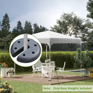 Outsunny Tent Weight Base 4pcs Gazebo Foot Leg Pole Anchor Weights Marquee