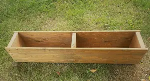 Extra Large Wooden Garden Planter Trough Outdoor Veg  Pot Box 1200mm wide