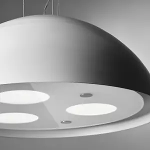 Luminosa Moon Lux LED Pendant Light White Glass