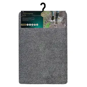 JVL Kensington Machine Washable Barrier Doormat 60x90cm Grey