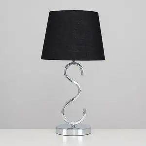 Champagne 48.5cm Table Lamp Black / Yes