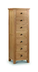 Stylish White Oak Chest - 4+2 Drawers