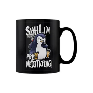 Psycho Penguin Shh Im Pre-Meditating Mug Black/White (One Size)