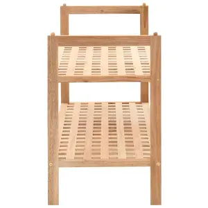 Berkfield Shoe Rack Solid Walnut Wood 69x26x40 cm