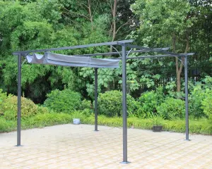 Prague pergola 3.5x3.5m Grey Gazebo