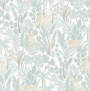 NuWallpaper NUS4481 Maynard Peel & Stick Wallpaper, Blue