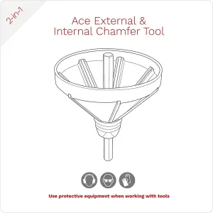 Sealey Internal & External 2-in-1 Deburring/Chamfer Tool Diameter 27mm - 86mm DB06