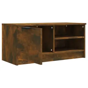 Berkfield TV Cabinet Smoked Oak 80x35x36.5 cm Engineered Wood