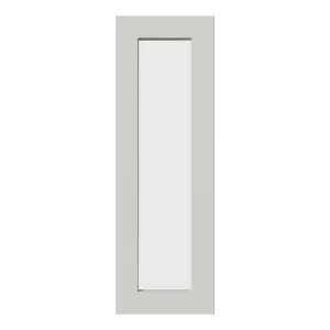 Tydeman Matt grey Shaker Glazed Cabinet door (W)300mm (H)900mm (T)20mm