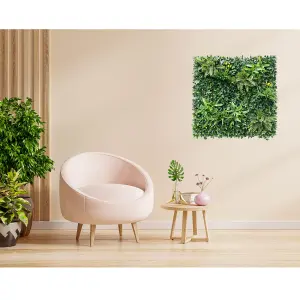 Artificial Plant Flower Living Wall Panels Realistic - Greenwheat - Indoor / Outdoor - 1m x 1m - Home, Garden, Office