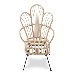 Interiors by Premier Java Natural Rattan Scalloped Back Chair