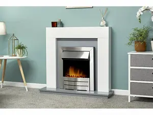 Adam Colorado Electric Fire in Brushed Steel