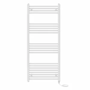 Right Radiators Prefilled Electric Straight Heated Towel Rail Bathroom Ladder Warmer Rads - White 1400x600 mm