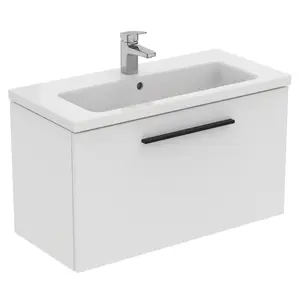 Ideal Standard i.life S Compact Matt White Wall-mounted Bathroom Vanity unit (H) 440mm (W) 800mm