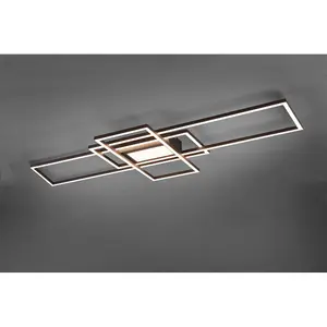 Luminosa Irvine Modern 60W LED Semi Flush Light Anthracite 3000-6500K Remote control - UK Stock