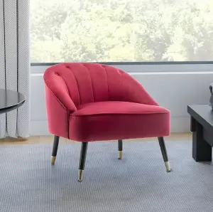 Velvet Scarlet Kensington Slipper Bedroom Accent Chair