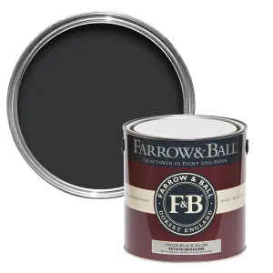 Farrow & Ball Estate Emulsion Mixed Colour 256 Pitch Black 5 Litre